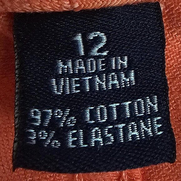 Chaps Sherbert Orange Cropped Denim Jeans Colorful Casual 12 - Picture 12 of 13